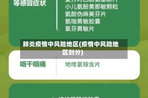 肺炎疫情中风险地区(疫情中风险地区划分)