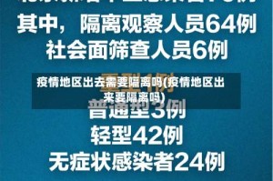 疫情地区出去需要隔离吗(疫情地区出来要隔离吗)