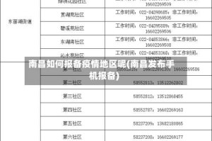 南昌如何报备疫情地区呢(南昌发布手机报备)