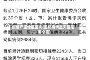 疫情严重地区重庆(重庆疫情重灾区是哪个区)
