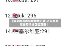 【近来都有哪些疫情地区呢,近来都有哪些疫情地区呢英语】