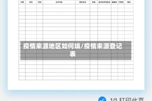 疫情来源地区如何填/疫情来源登记表