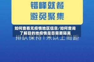 如何查看无疫情地区信息/如何查询了解目的地疫情是否需要隔离