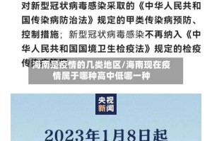 海南是疫情的几类地区/海南现在疫情属于哪种高中低哪一种