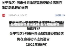 各地区疫情时间查询/各个地区疫情
