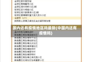 国内还有疫情地区吗最新(中国内还有疫情吗)