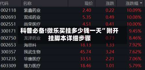 科普必备!微乐买挂多少钱一天”附开挂脚本详细步骤-第3张图片