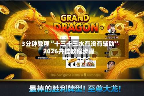 3分钟教程“十三十三水有没有辅助”2026开挂教程步骤-第2张图片