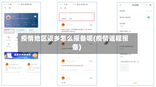 疫情地区返乡怎么报备呢(疫情返程报备)-第3张图片