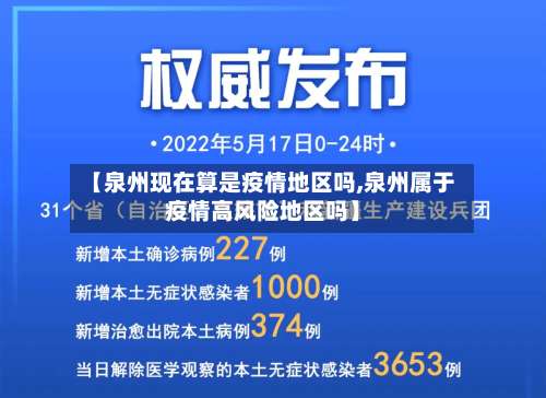 【泉州现在算是疫情地区吗,泉州属于疫情高风险地区吗】-第2张图片
