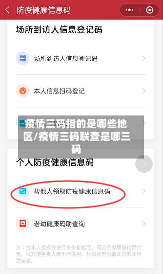 疫情三码指的是哪些地区/疫情三码联查是哪三码-第2张图片
