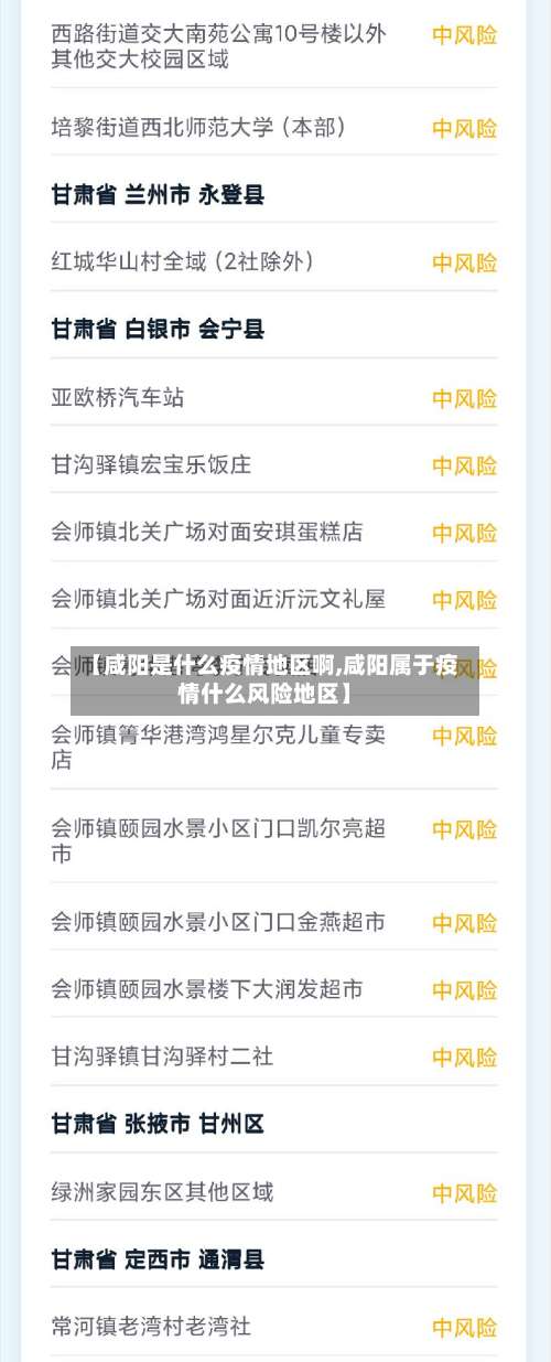 【咸阳是什么疫情地区啊,咸阳属于疫情什么风险地区】-第2张图片