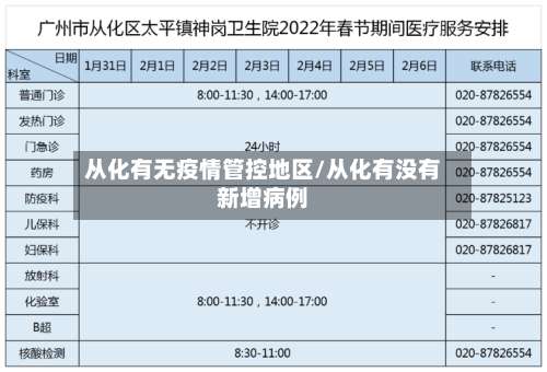 从化有无疫情管控地区/从化有没有新增病例-第1张图片