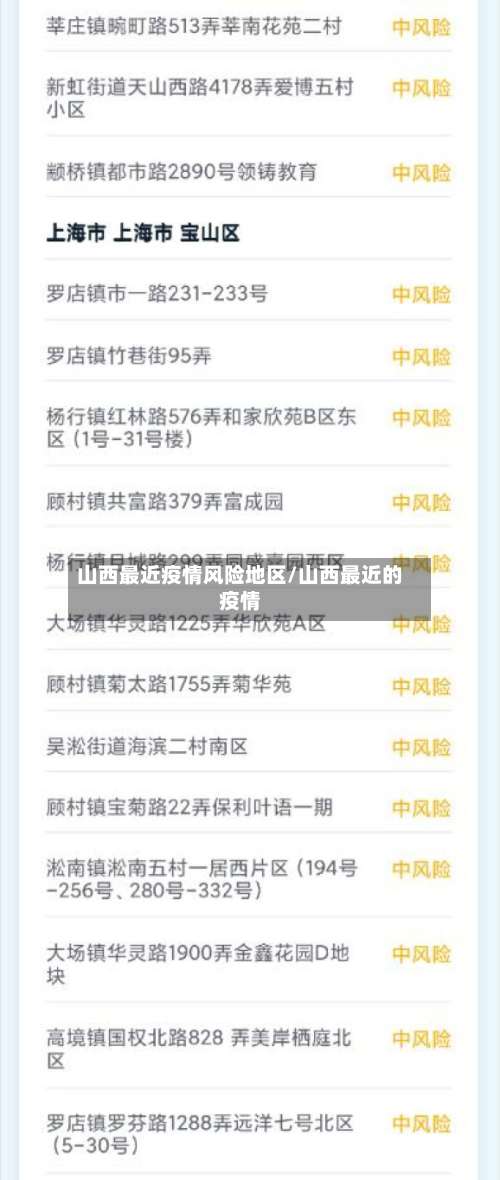 山西最近疫情风险地区/山西最近的疫情-第2张图片