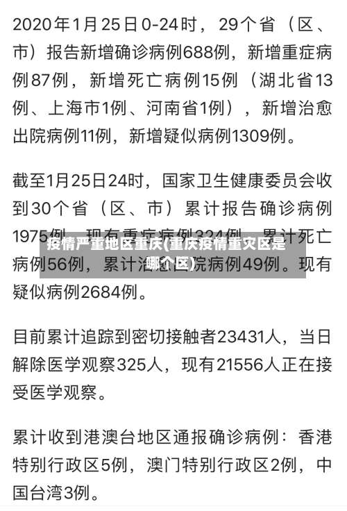 疫情严重地区重庆(重庆疫情重灾区是哪个区)-第1张图片