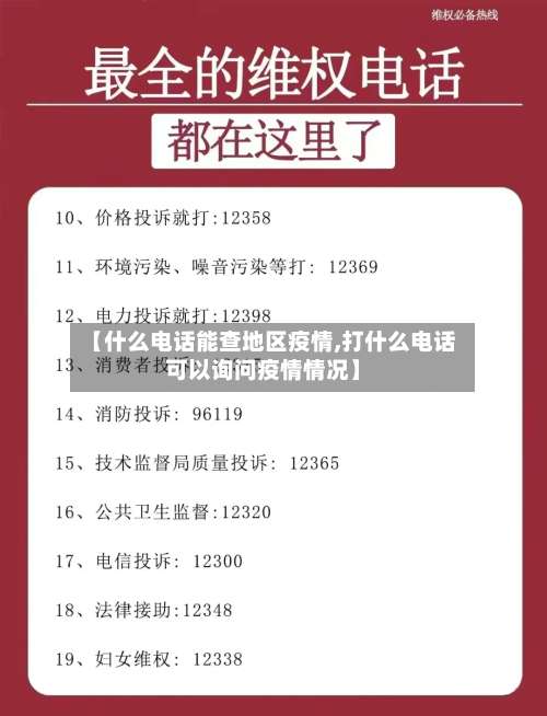 【什么电话能查地区疫情,打什么电话可以询问疫情情况】-第1张图片