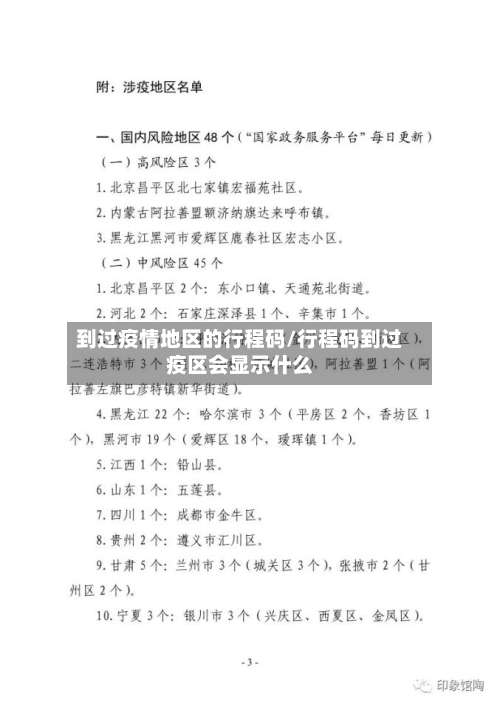 到过疫情地区的行程码/行程码到过疫区会显示什么-第2张图片